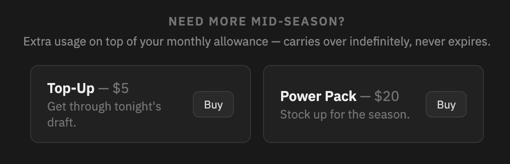 Extra Usage Top-Ups