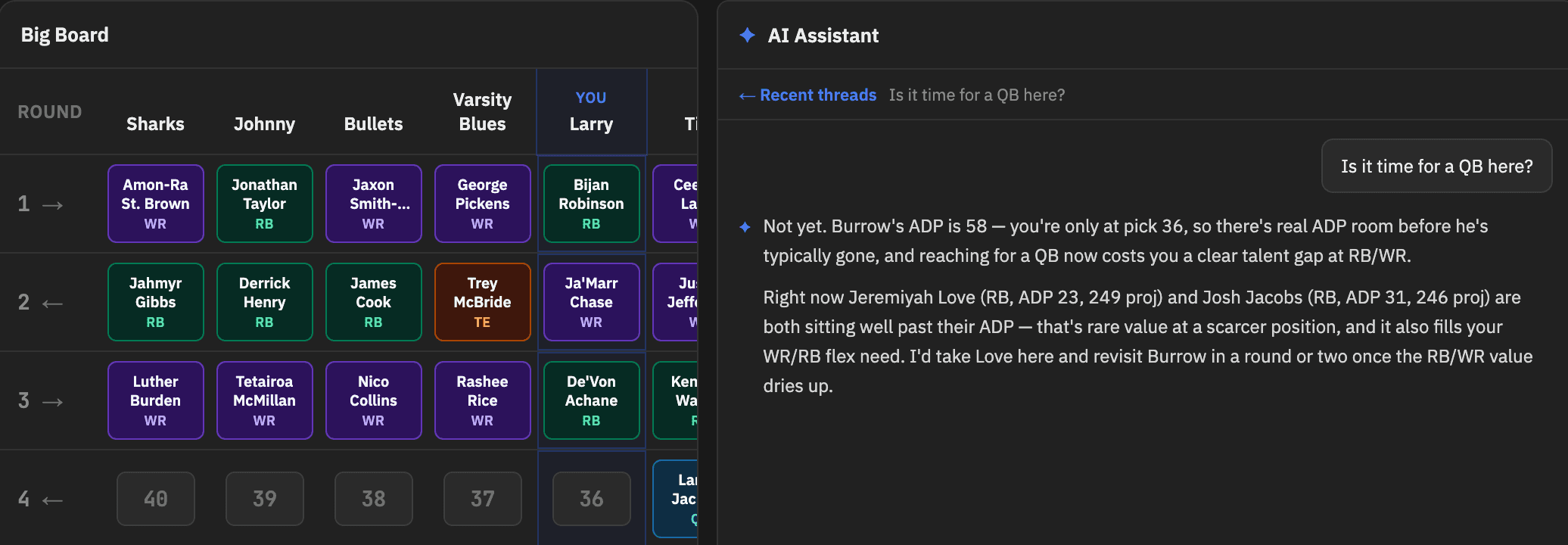 League-Aware Context
