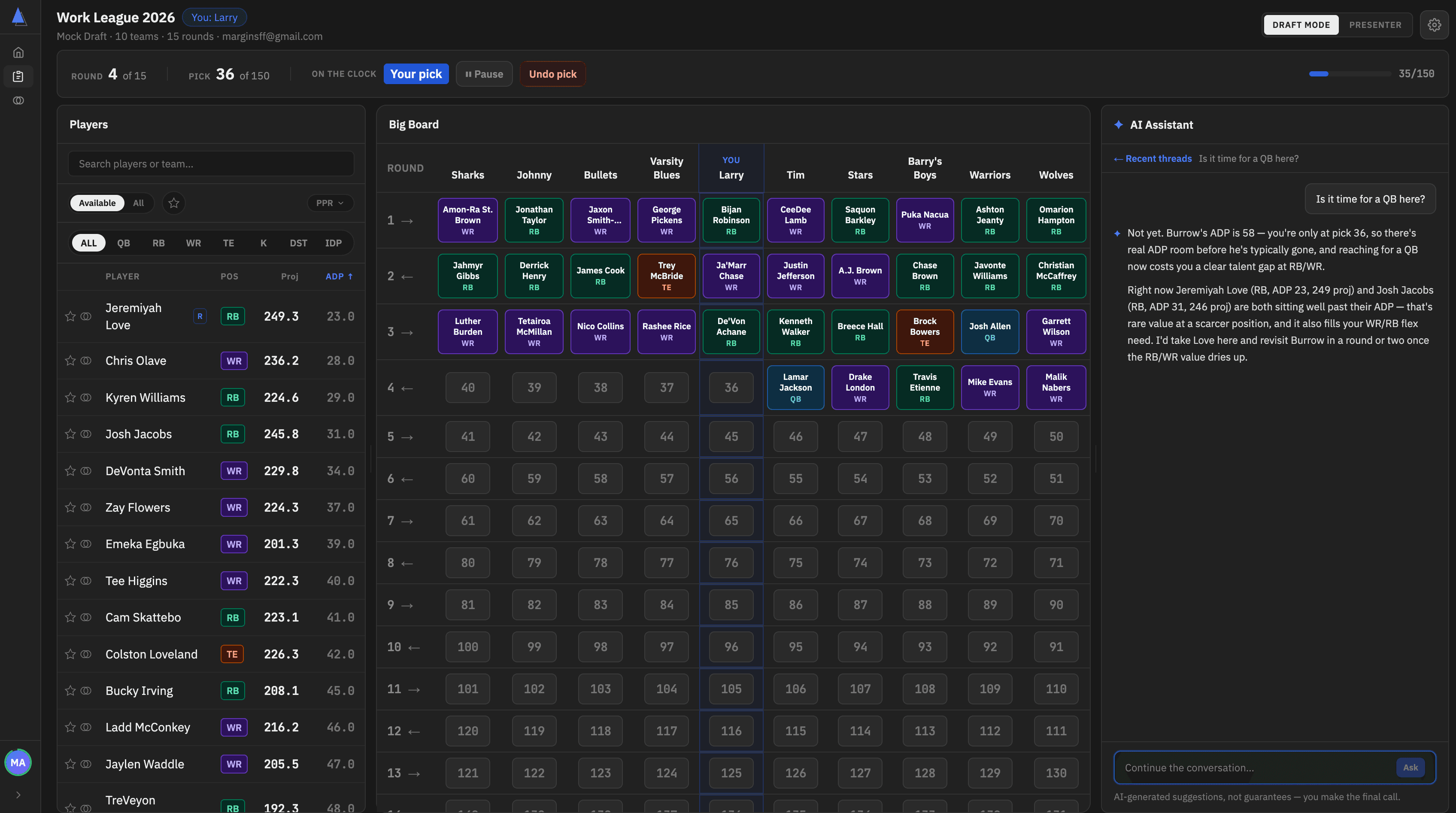 Draft Room in Margins