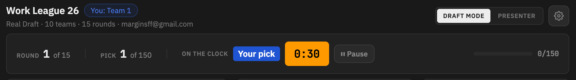 Host Your League's Draft